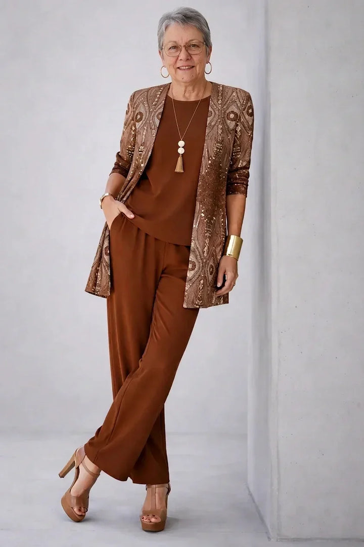 Ambra | Completo 3 Pezzi Paisley Ruggine