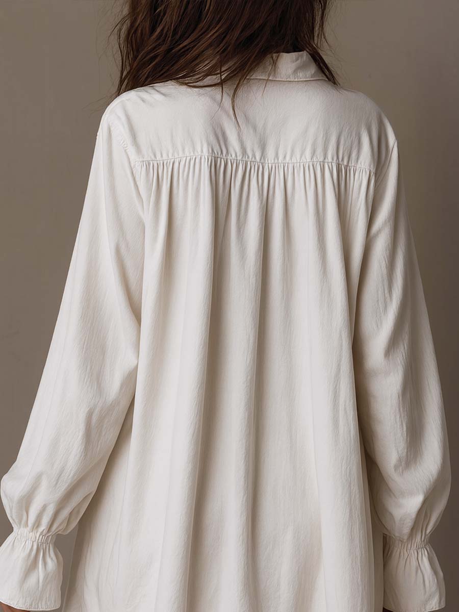 Fernanda | Abito Camicia con Dettaglio in Pizzo