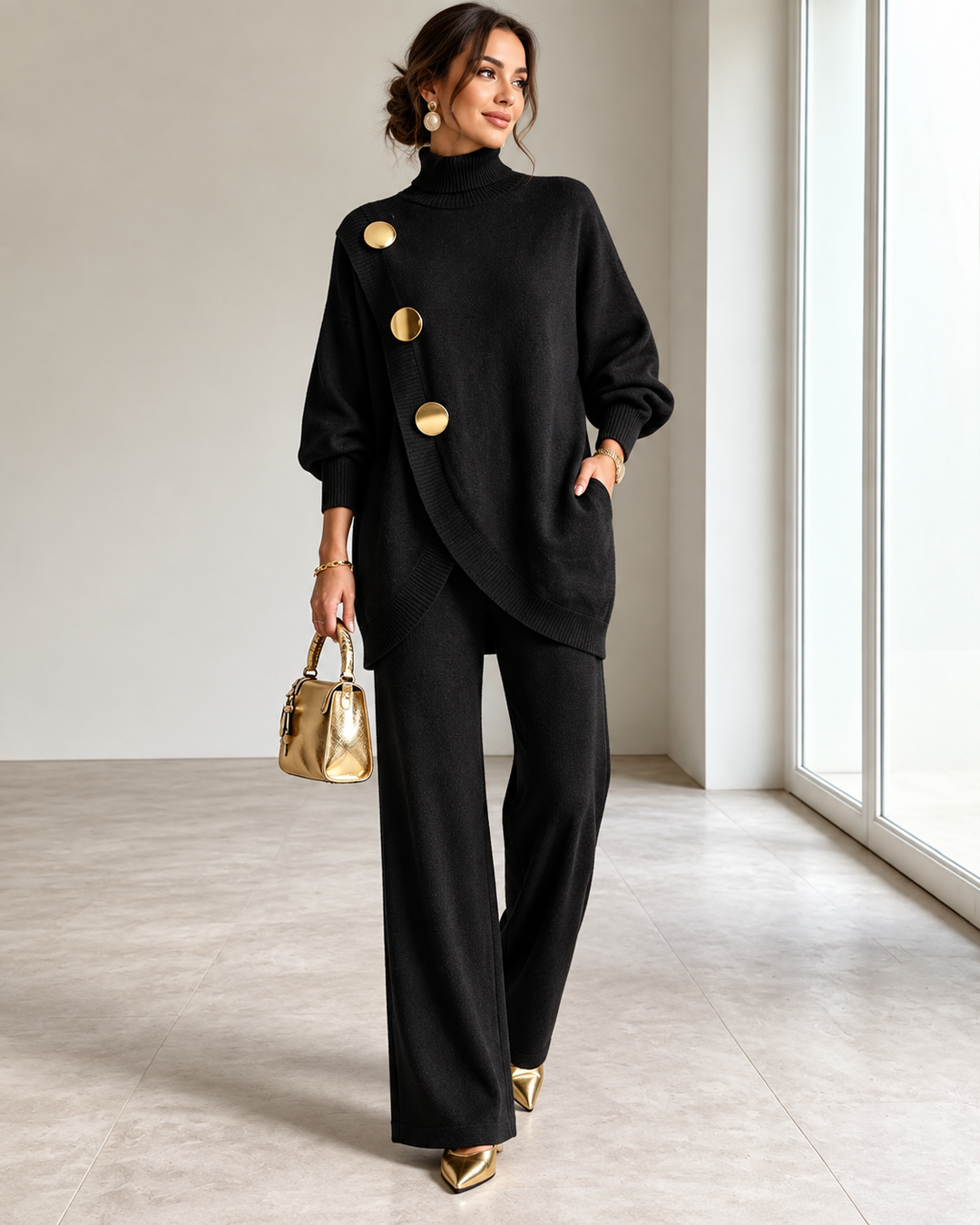 Marisa | Completo Maglia Dolcevita e Pantaloni