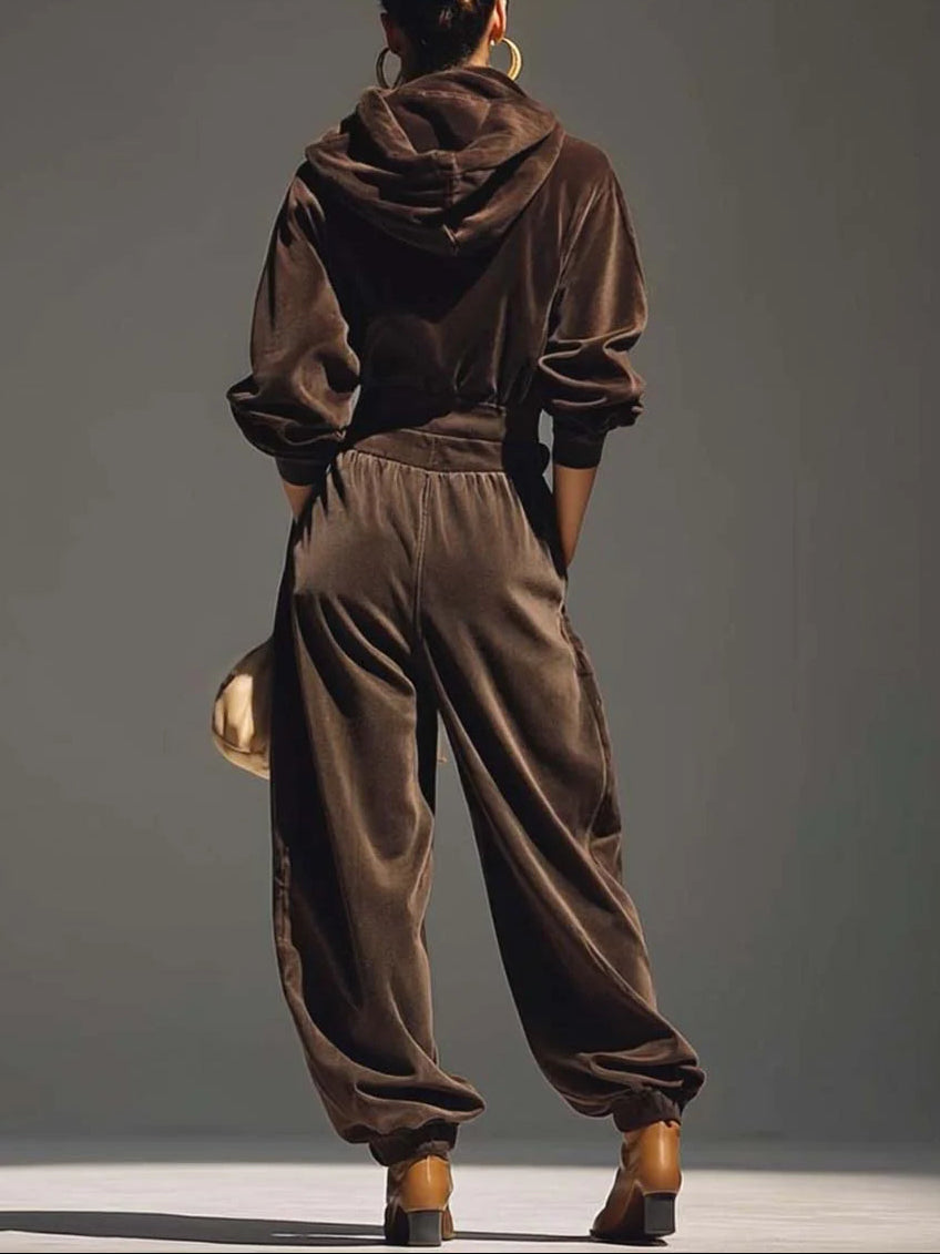Scarlatta | Completo in Velour Morbido