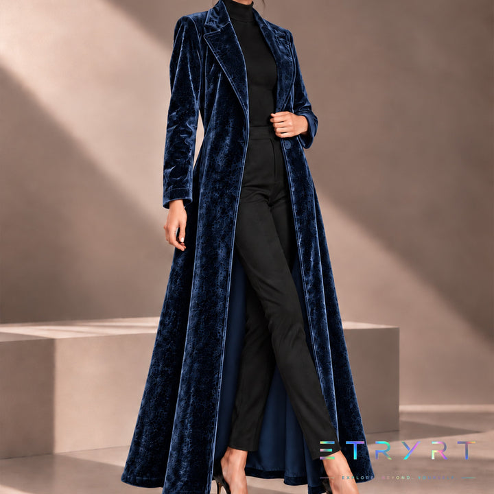 Domitilla | Cappotto Maxi in Velluto Aperto