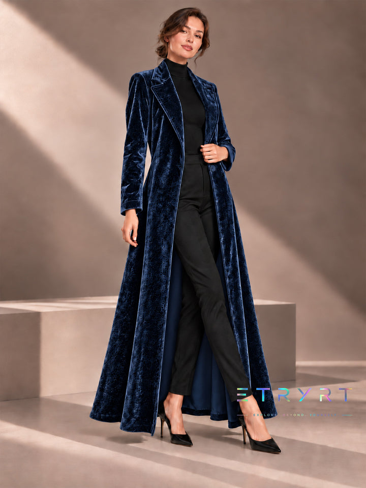 Domitilla | Cappotto Maxi in Velluto Aperto
