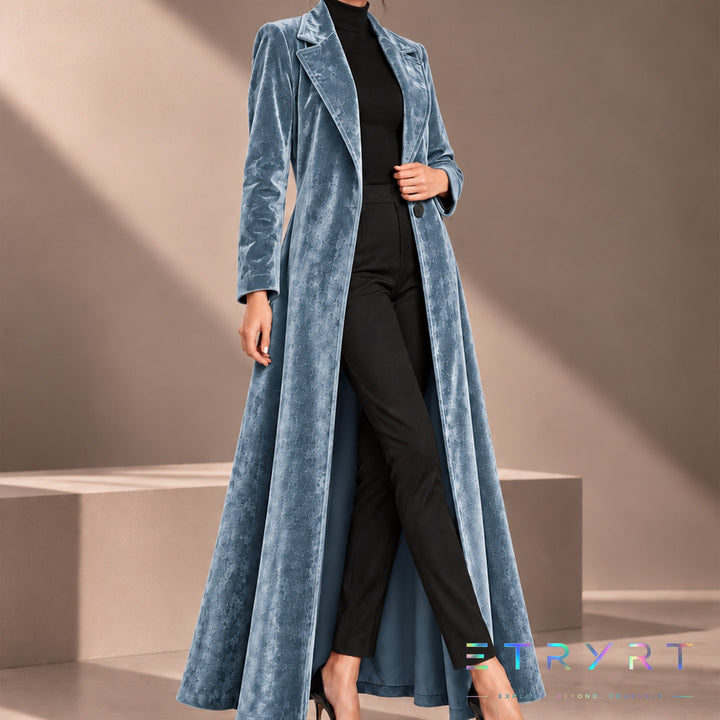 Domitilla | Cappotto Maxi in Velluto Aperto