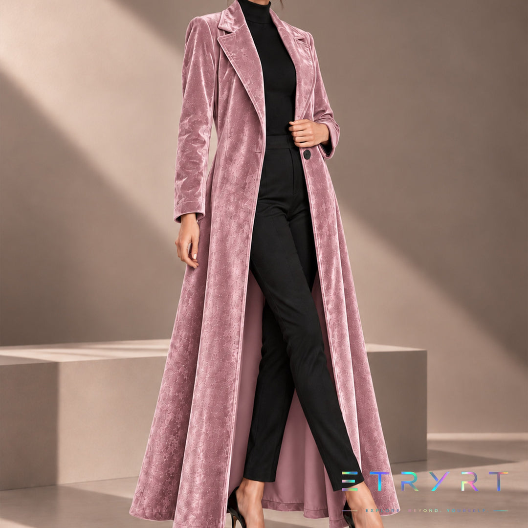 Domitilla | Cappotto Maxi in Velluto Aperto