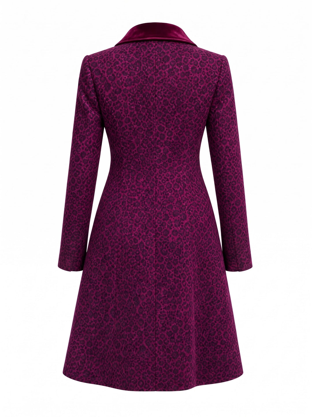 Ottilia | Cappotto Lungo Texturizzato Prugna