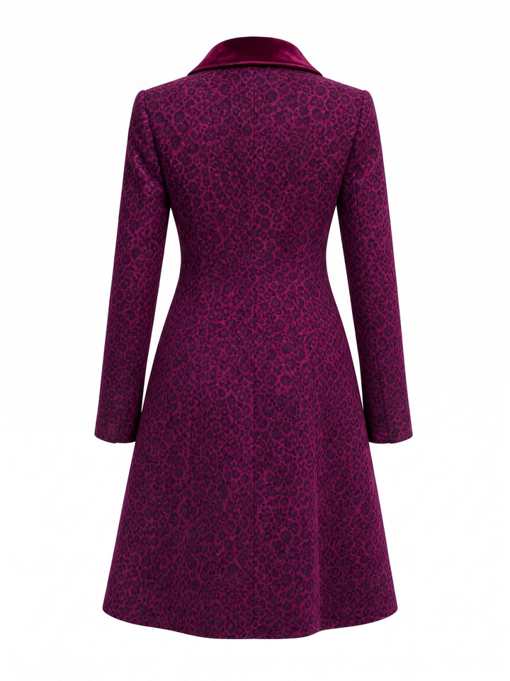 Ottilia | Cappotto Lungo Texturizzato Prugna