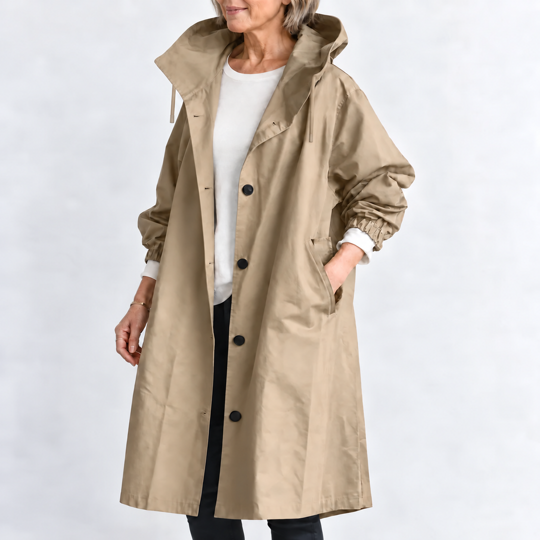 Ermellina | Trench Lungo con Cappuccio