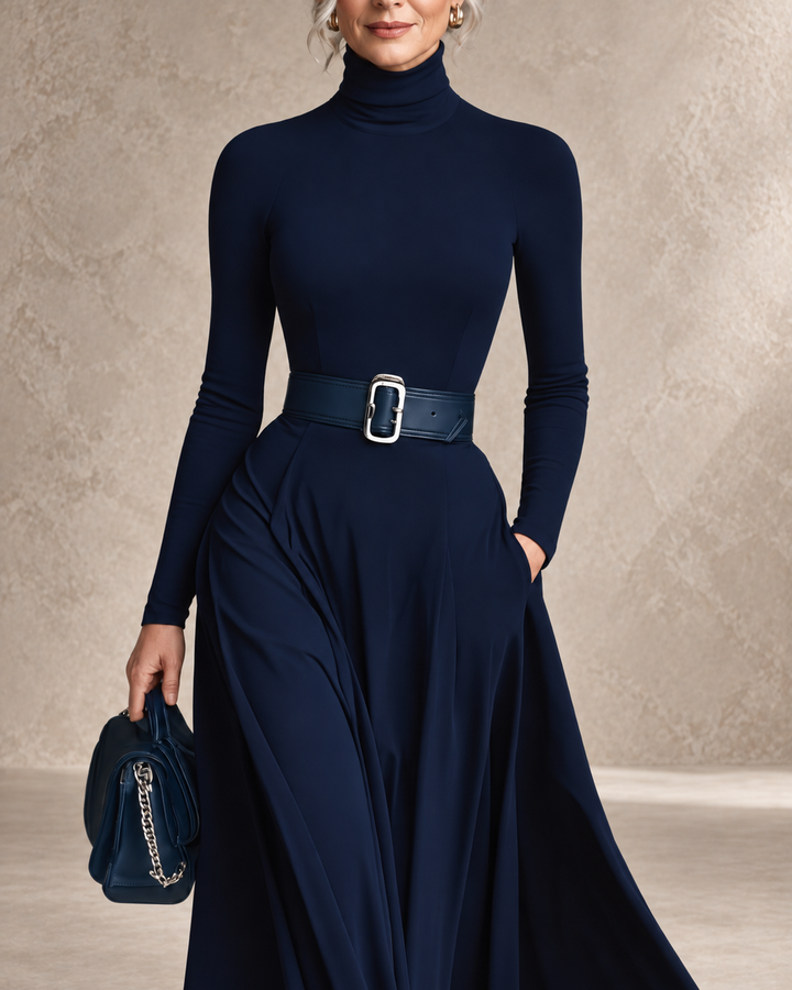 Cortenza | Abito Maxi Collo Alto