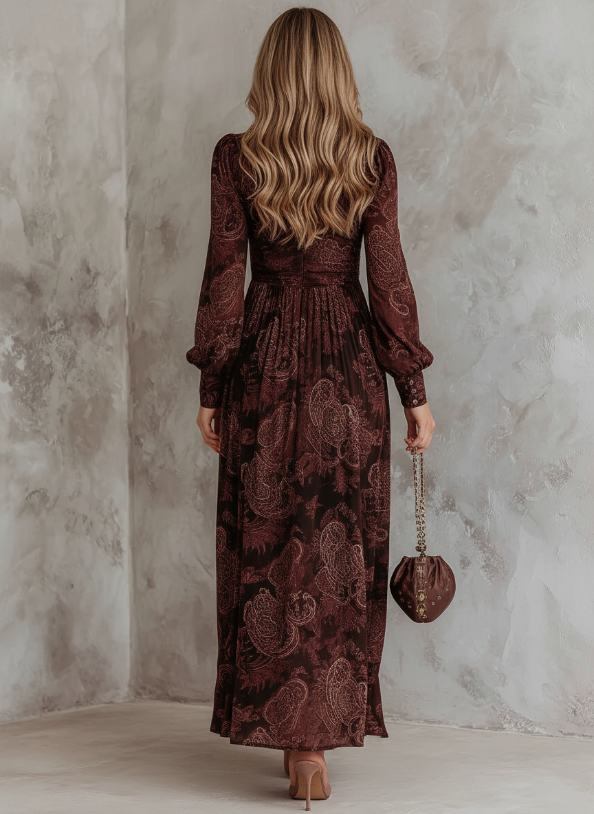 Eloisanna | Abito Maxi Paisley con Zip