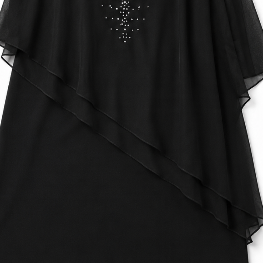 Fulvia | Abito Elegante con Sopravveste Drappeggiata