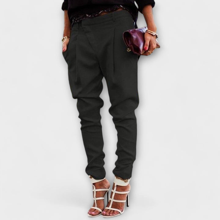 Armida | Pantaloni a Vita Alta con Pieghe