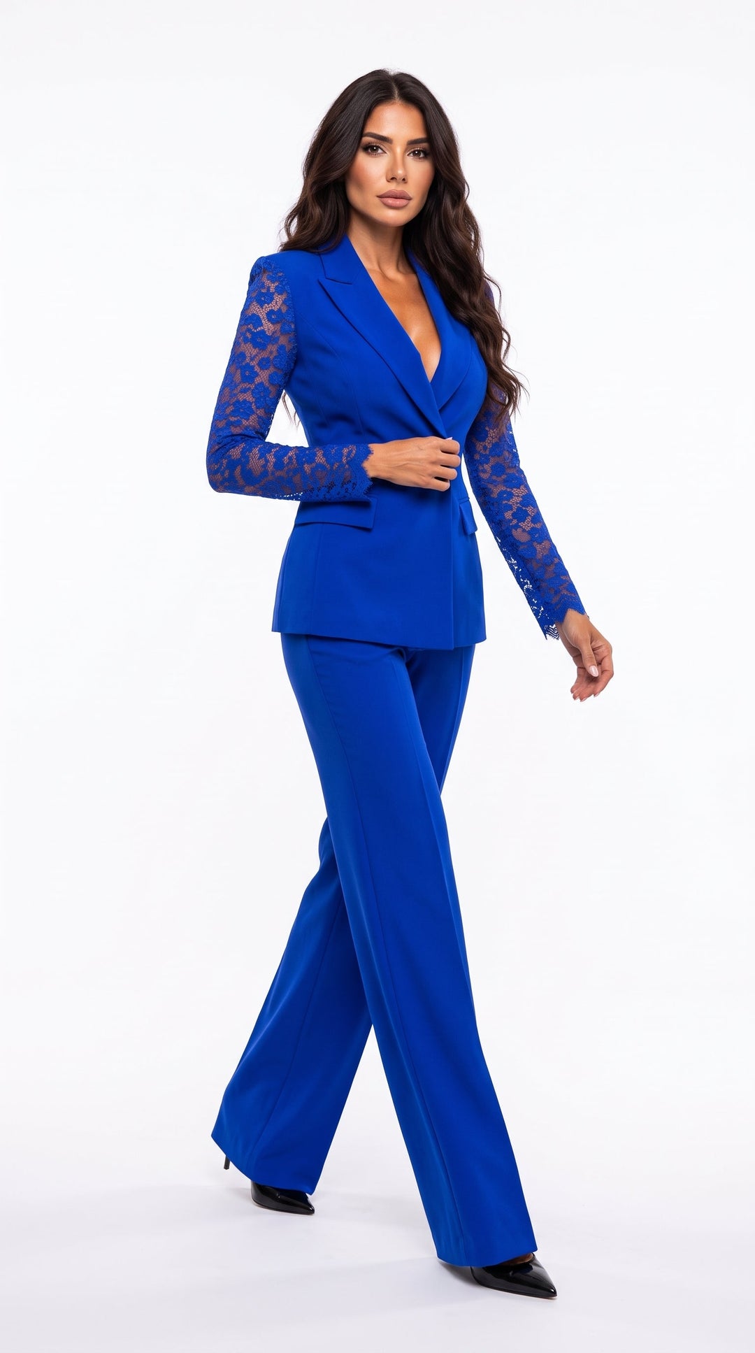 Maurizia | Completo Blazer e Pantaloni a Gamba Larga
