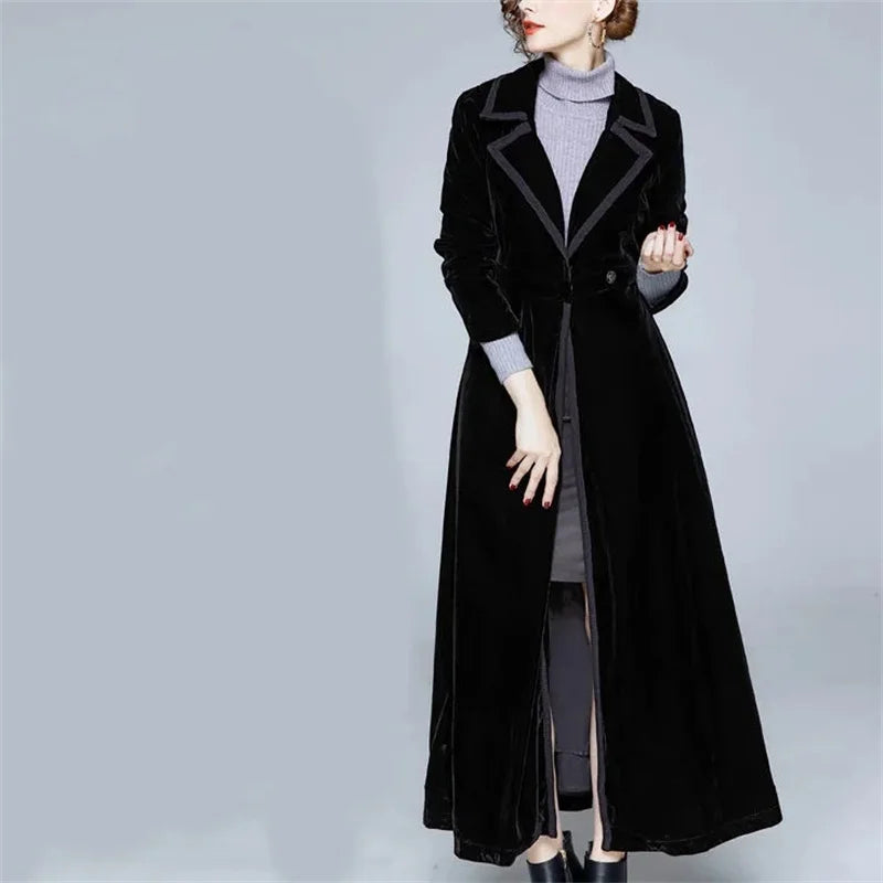 Rosmunda | Cappotto Lungo in Velluto
