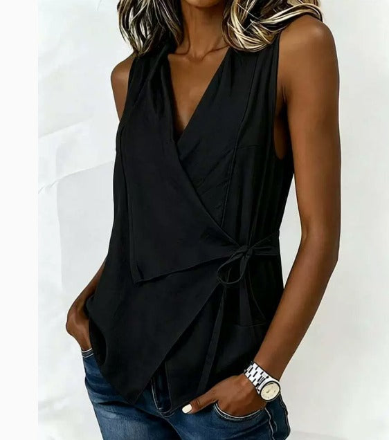 Lorenzina | Blusa Senza Maniche Incrociata