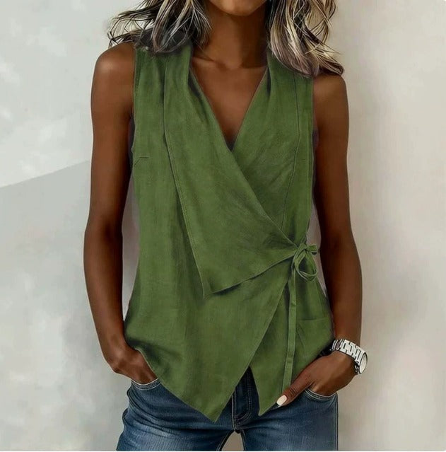 Lorenzina | Blusa Senza Maniche Incrociata