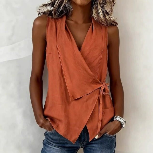 Lorenzina | Blusa Senza Maniche Incrociata