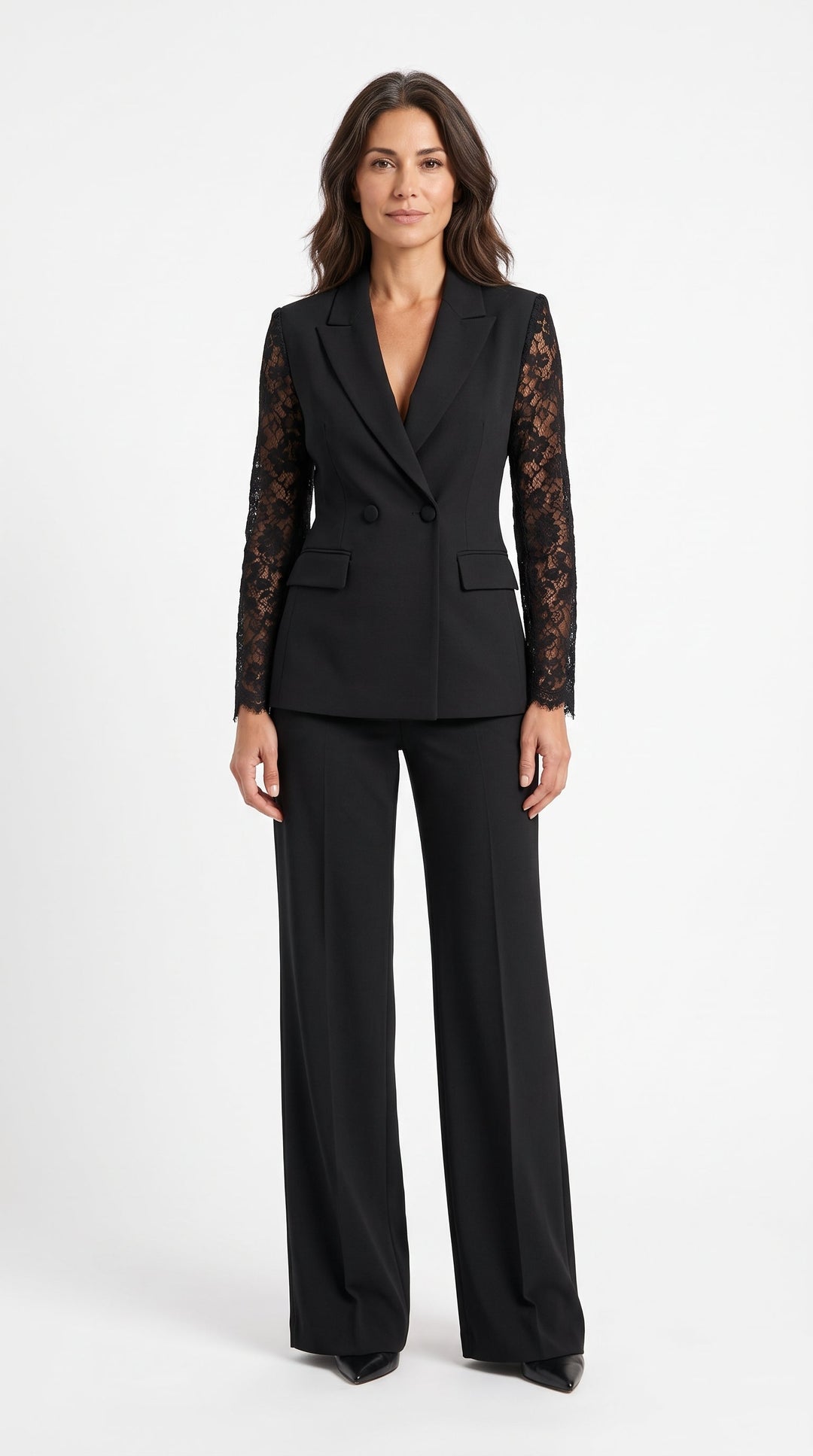 Maurizia | Completo Blazer e Pantaloni a Gamba Larga