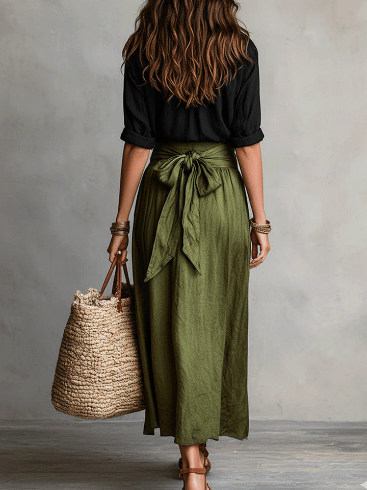 Salvia | Completo Camicia e Gonna Midi