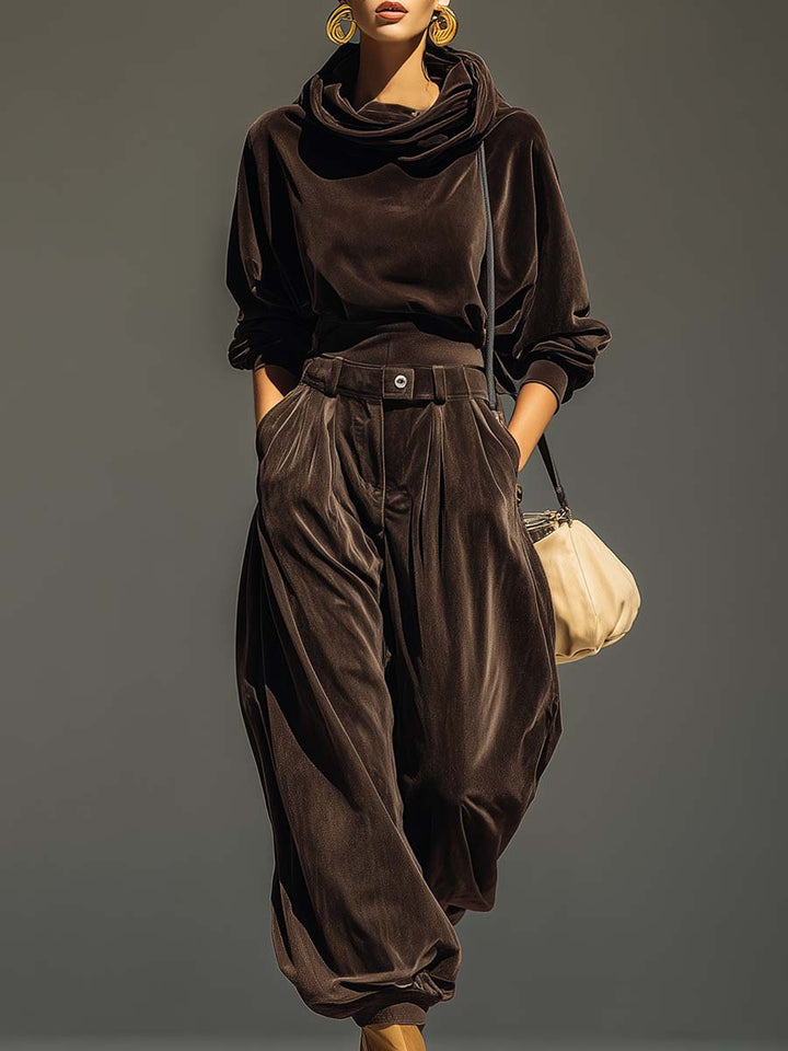Scarlatta | Completo in Velour Morbido