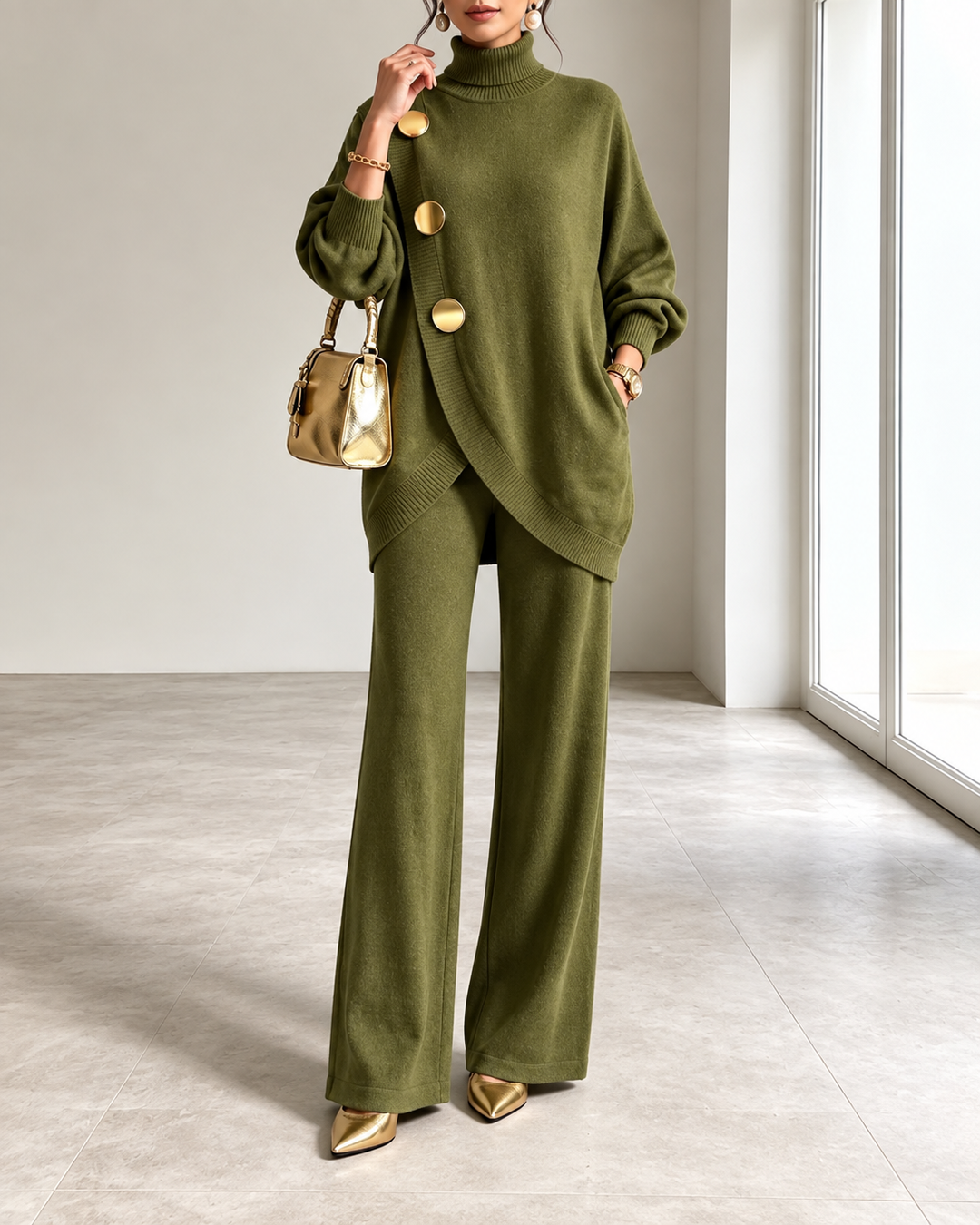 Marisa | Completo Maglia Dolcevita e Pantaloni