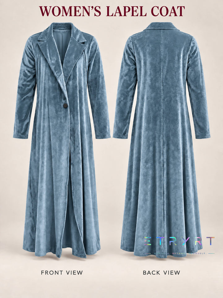 Domitilla | Cappotto Maxi in Velluto Aperto