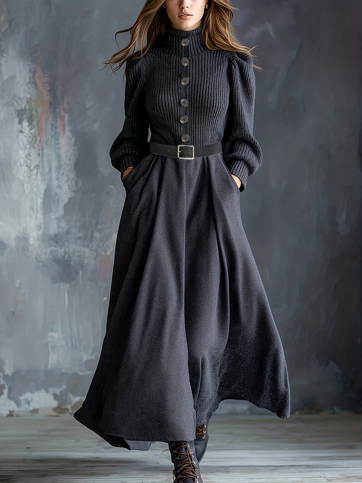 Noelia | Abito Vintage Invernale con Tasche
