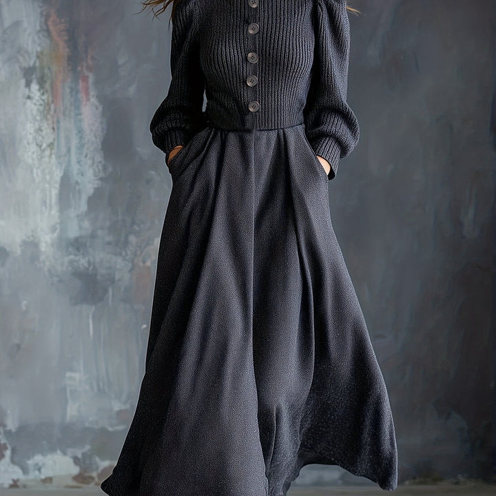 Noelia | Abito Vintage Invernale con Tasche