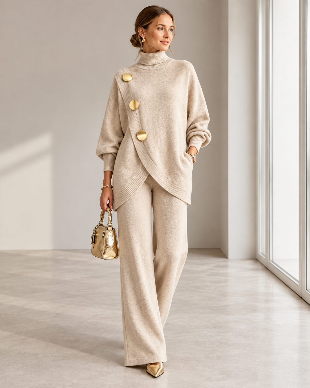 Marisa | Completo Maglia Dolcevita e Pantaloni