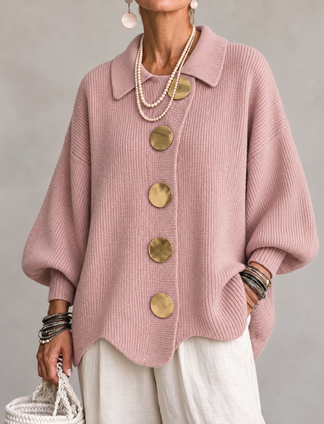 Ardelina | Cardigan Oversize con Colletto