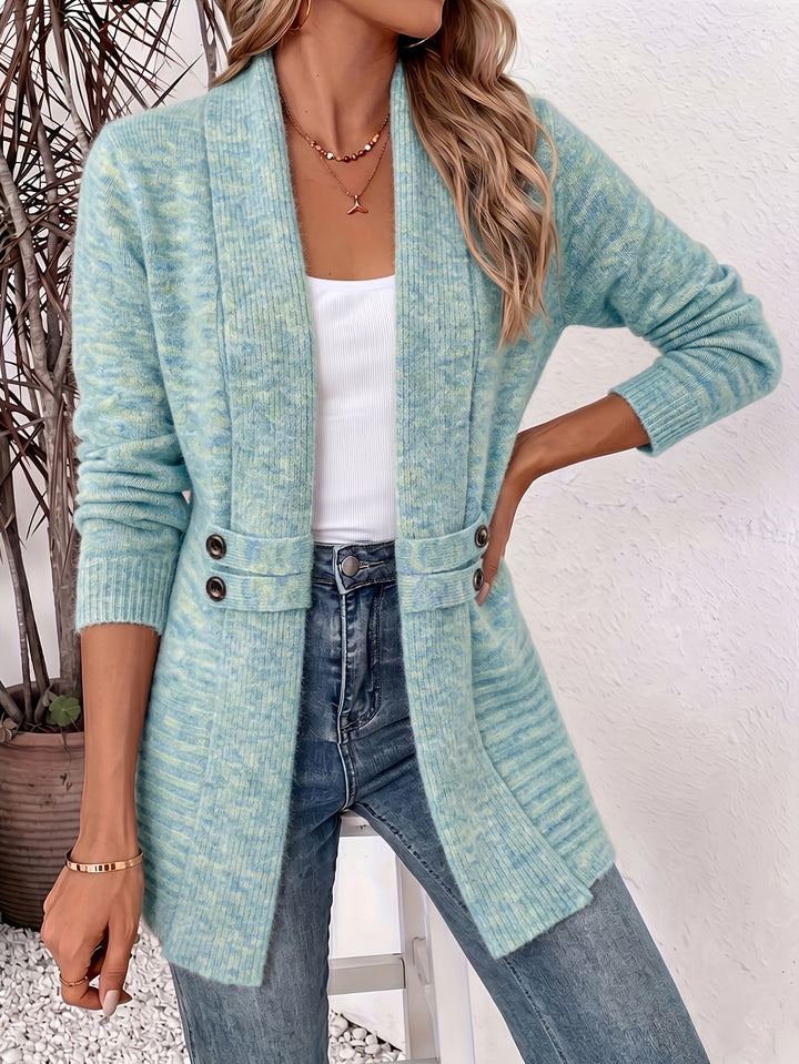 Adelmina | Cardigan Midi con Cintura e Doppia Fila di Bottoni