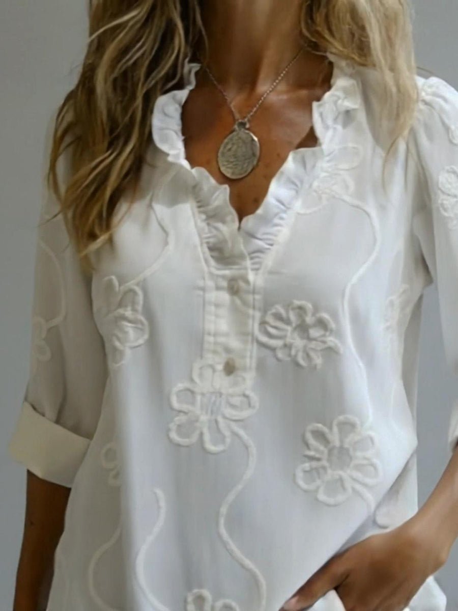 Amaltea | Blusa in Cotone Ricamata