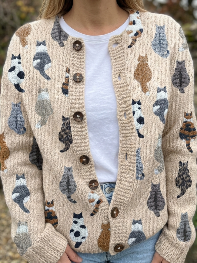 Carlotta | Cardigan a Gatti