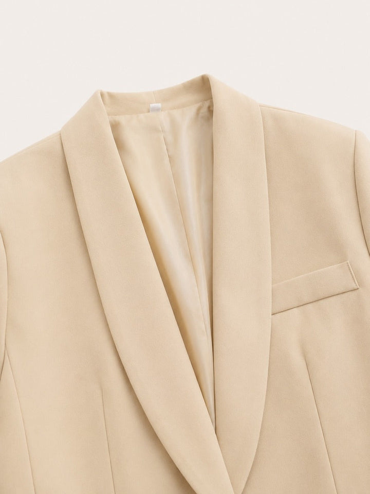 Genziana | Completo Due Pezzi con Blazer Collo a Scialle e Cintura in Vita