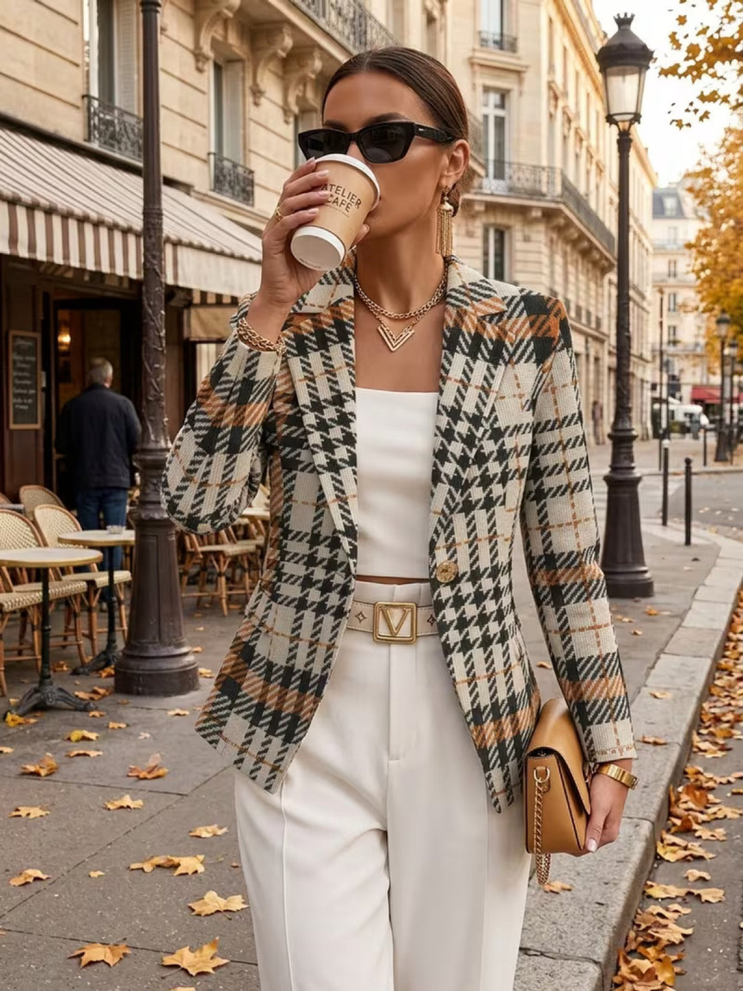 Ghisella | Blazer Pied de Poule