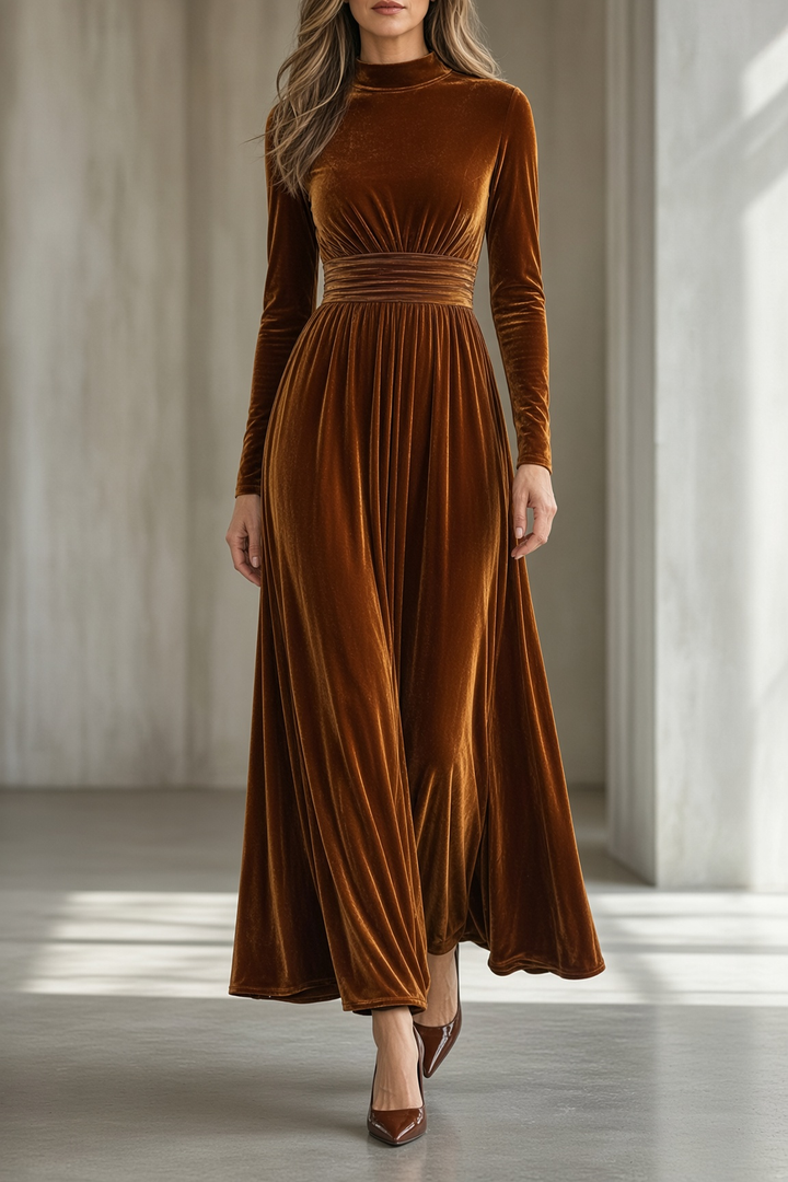 Ludovica | Abito Maxi in Velluto