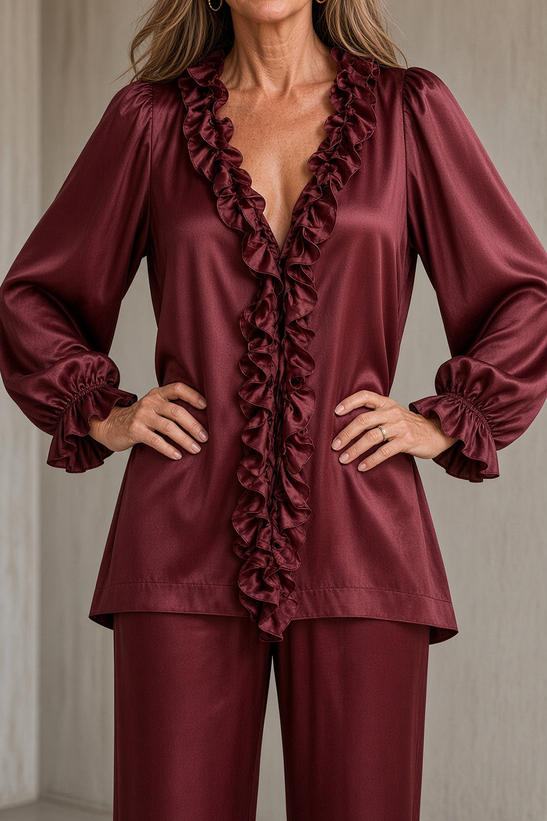 Rubinia | Completo Blusa a Balze