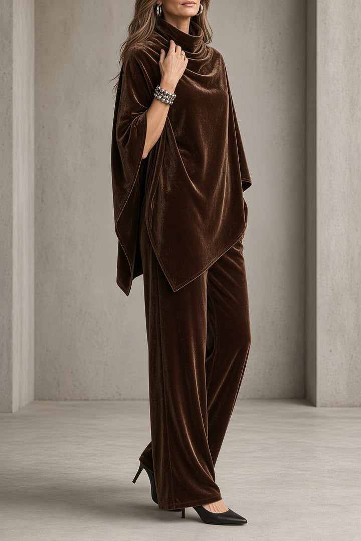 Nives | Completo in Velluto con Poncho