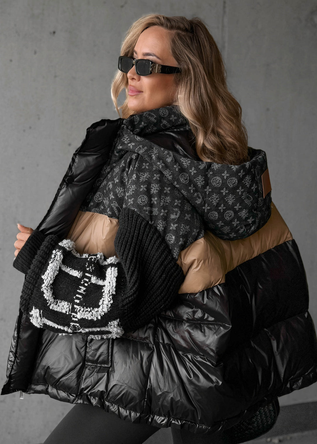 Orsola | Piumino Oversize con Maniche in Maglia