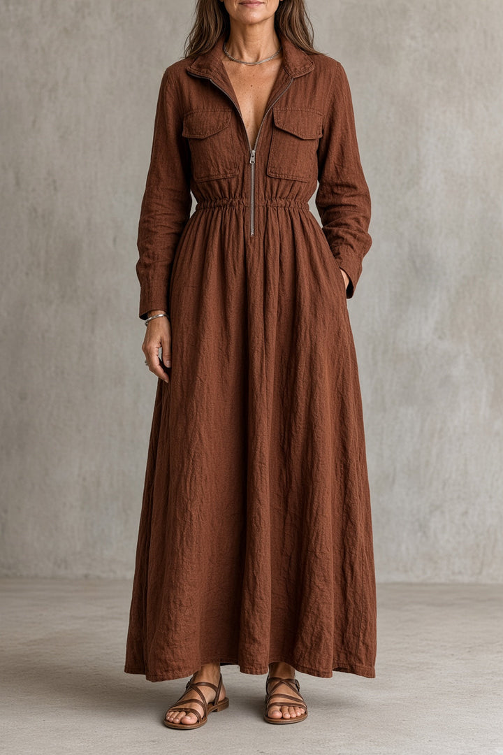 Teodora | Abito Vintage Maxi con Zip