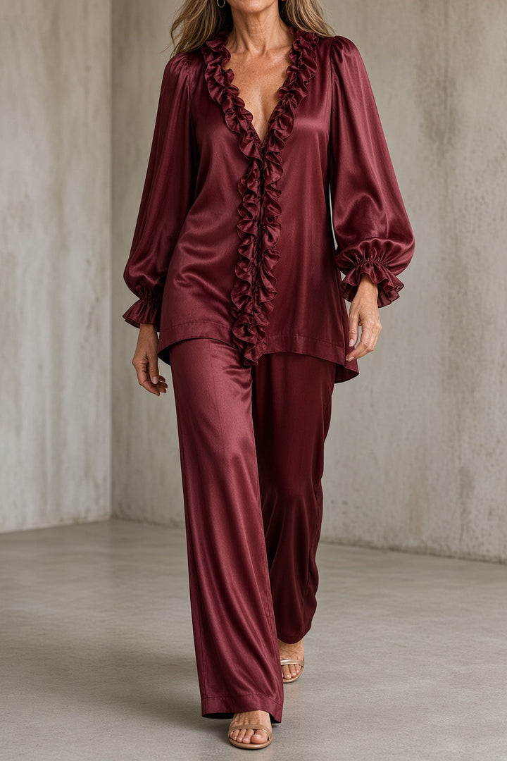 Rubinia | Completo Blusa a Balze