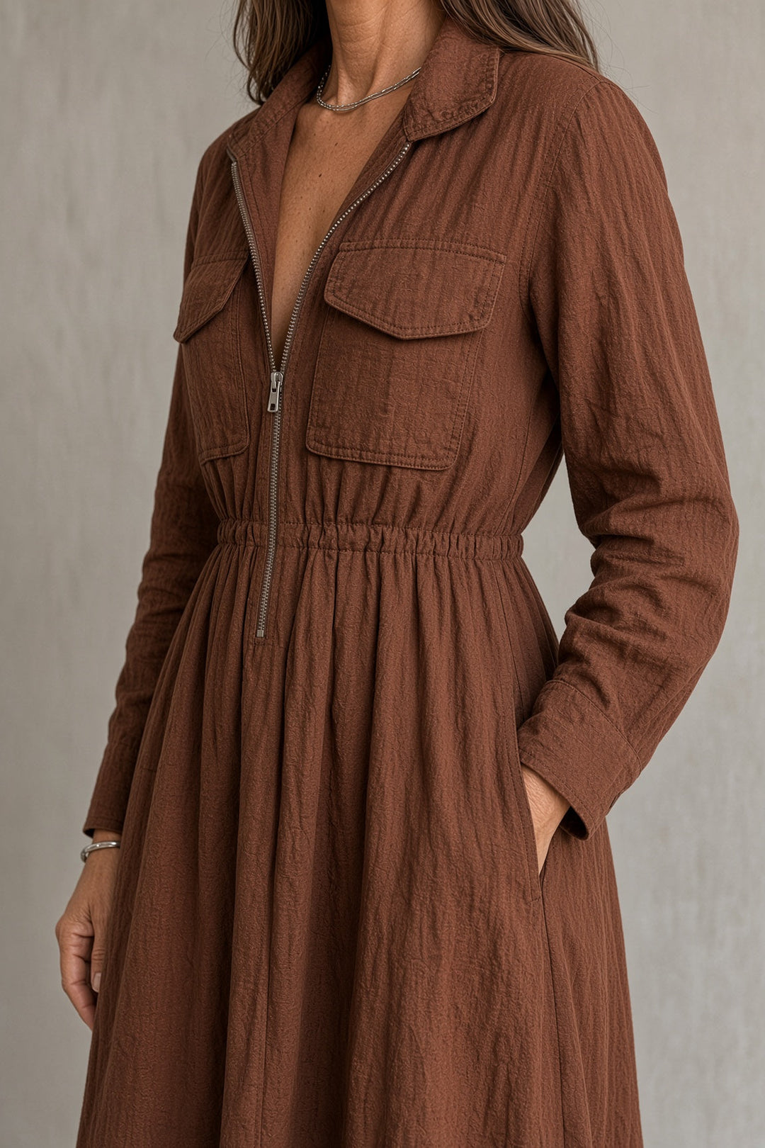 Teodora | Abito Vintage Maxi con Zip