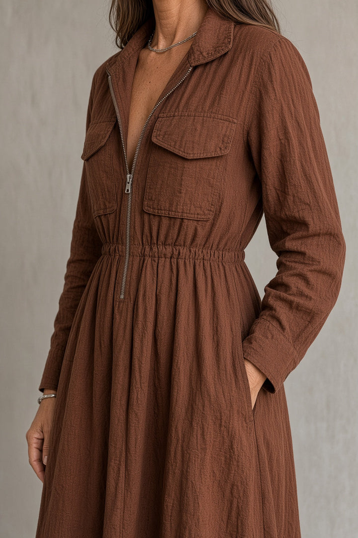 Teodora | Abito Vintage Maxi con Zip