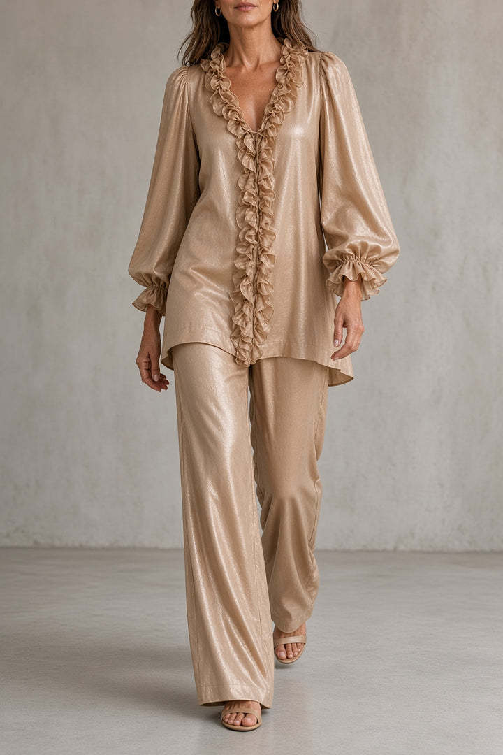 Rubinia | Completo Blusa a Balze