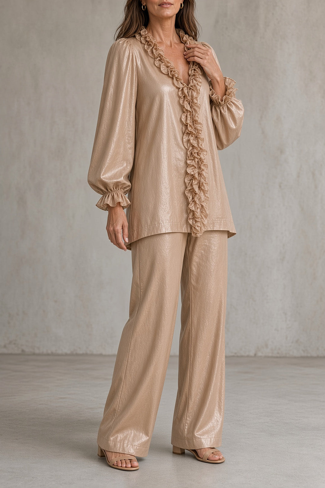 Rubinia | Completo Blusa a Balze