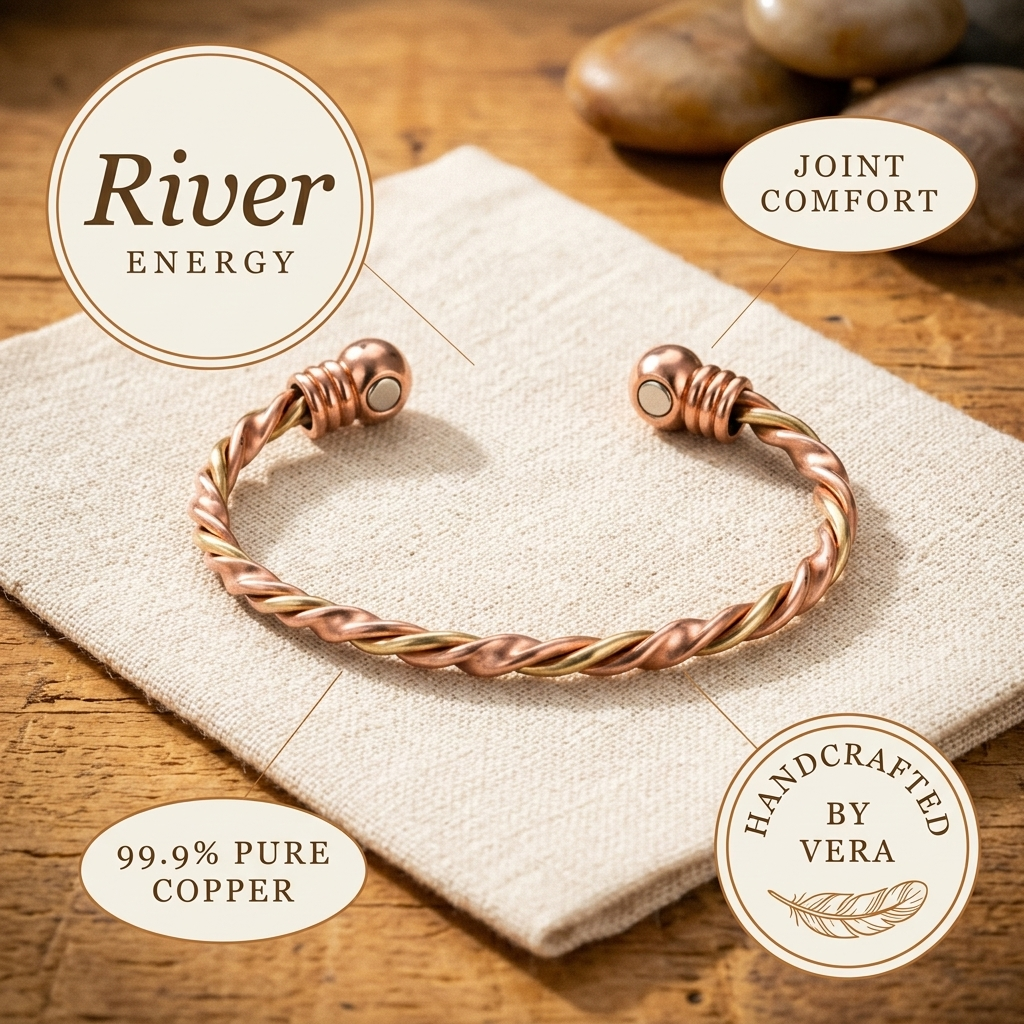 Elettra | Bracciale in Rame Fiume