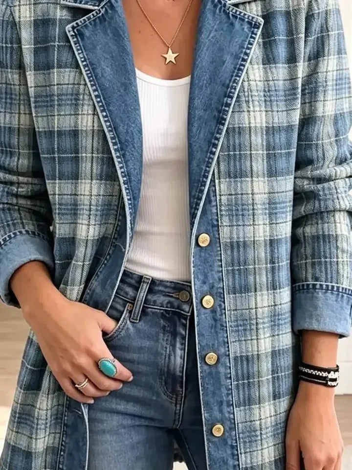 Sofietta | Giacca Scozzese Blu Grigio