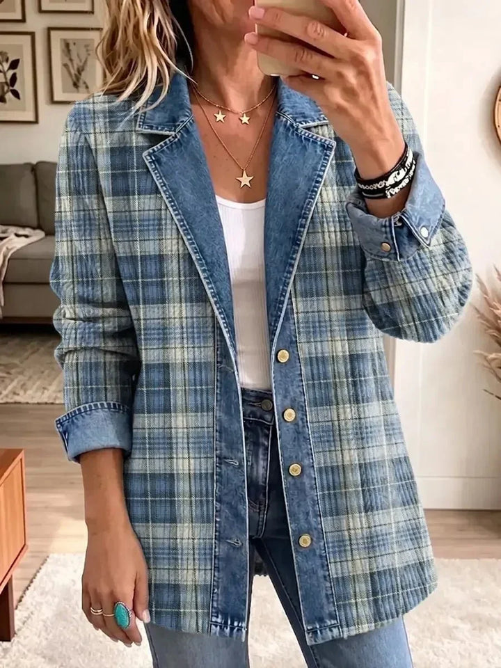 Sofietta | Giacca Scozzese Blu Grigio