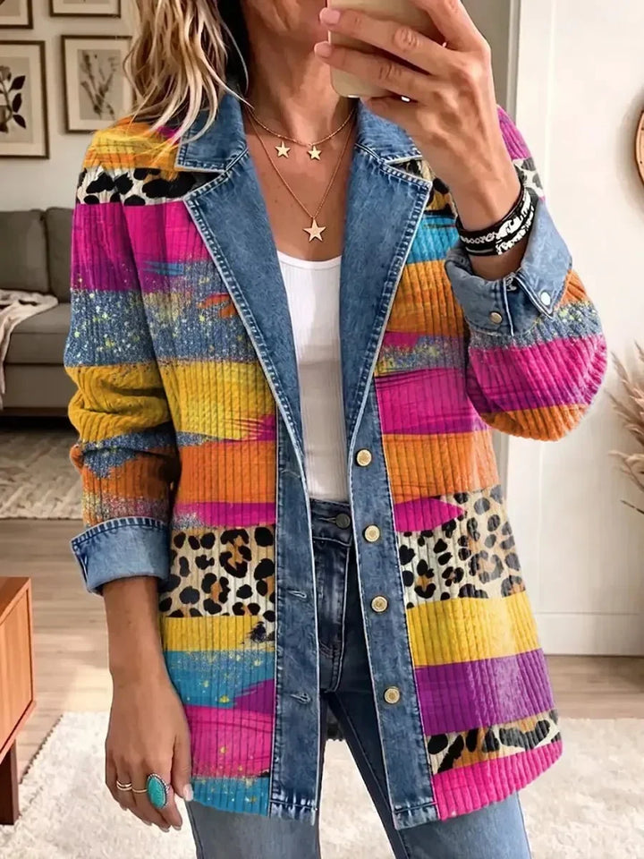 Vittoria | Giacca Patchwork Leopardata