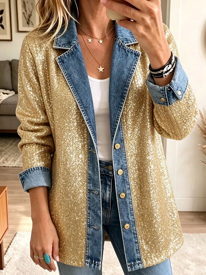 Sofisia | Giacca Oro Scintillante