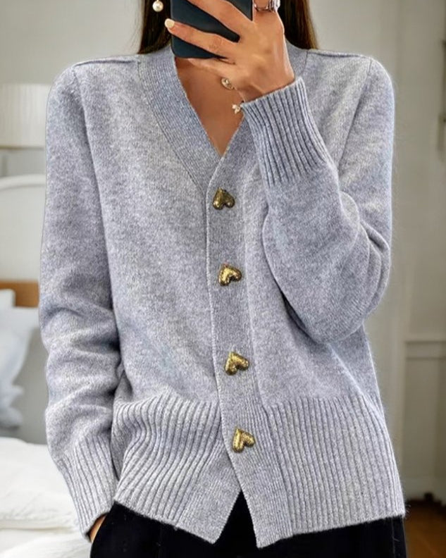 Michela | Cardigan Scollo a V con Bottoni